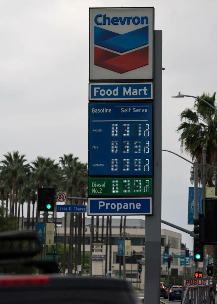 California gas prices are highest in the nation. REUTERS