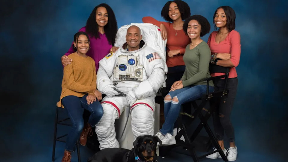 Victor Glover with his wife and kids.<p>NASA&sol;Dionna Glover</p>