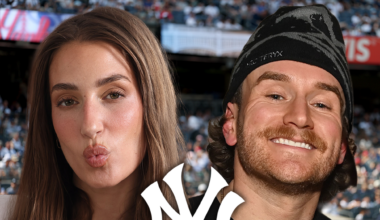 Amanda Batula & West Wilson Kiss at Yankees Game