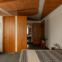© Studio f/8 - Mr. Dinesh Taliru House / Wright Inspires - Interior Photography, Bedroom, Wood, Lighting, Table, Chair, Beam