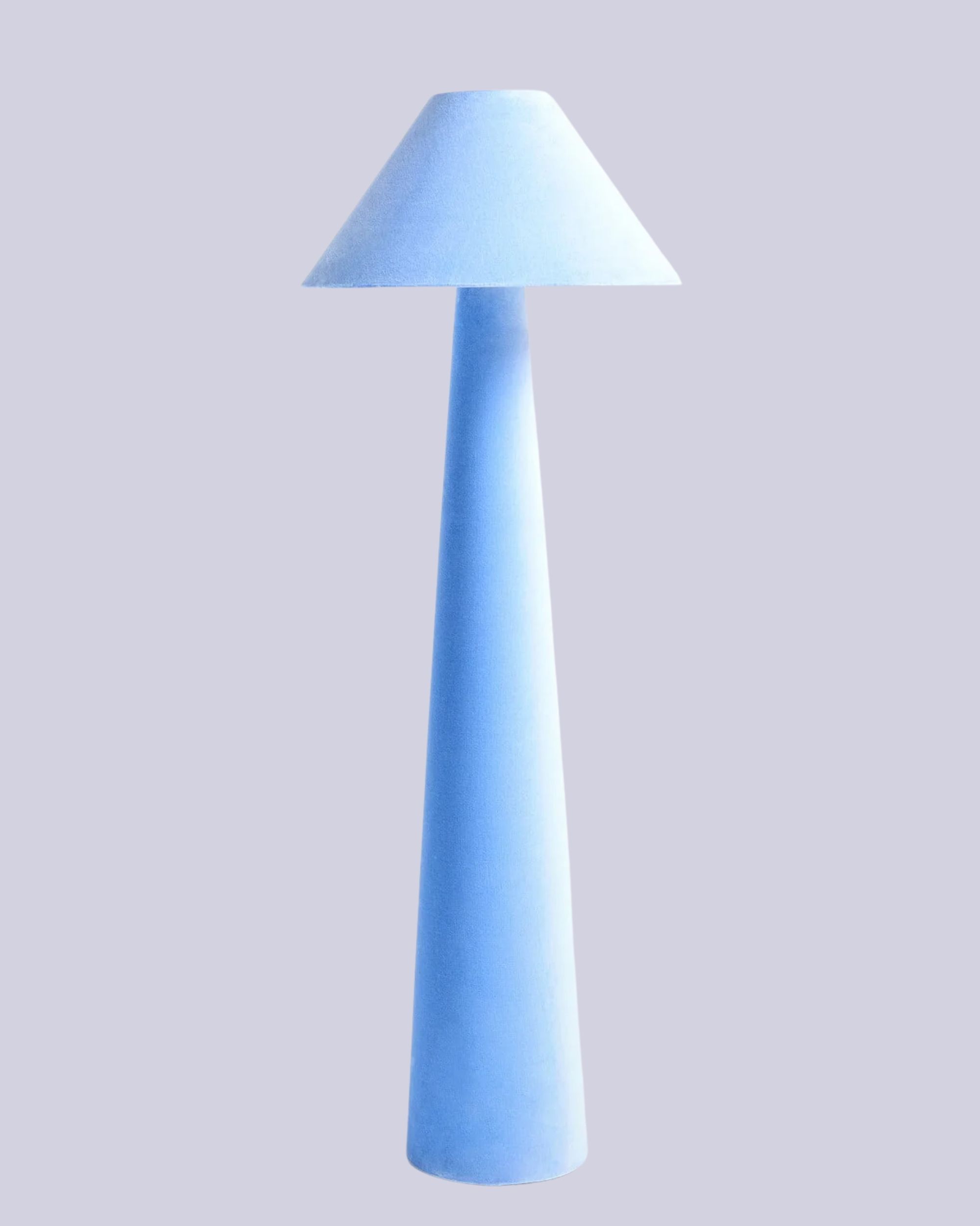 Oliver Bonas, Velluto Blue Velvet Floor Lamp