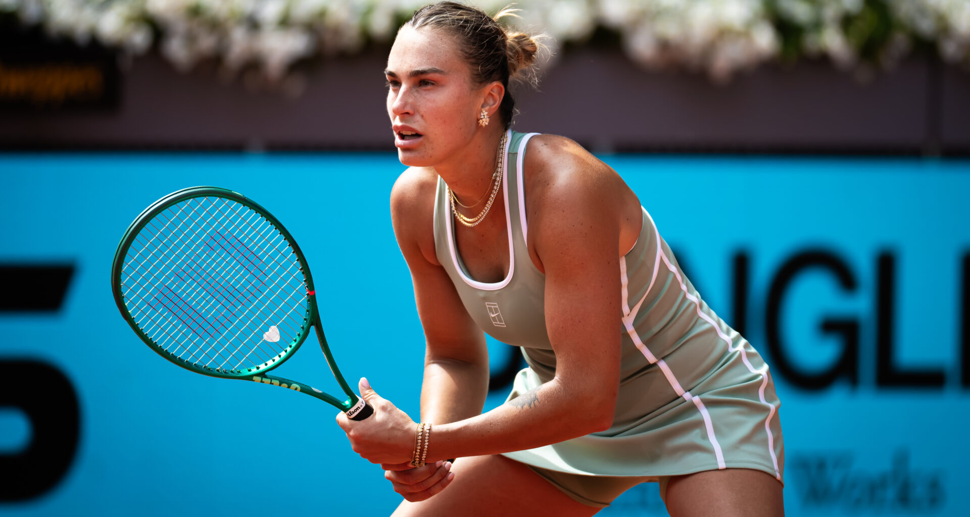 Sabalenka ousts Stearns in Madrid opener with timely breaks, second-serve returns