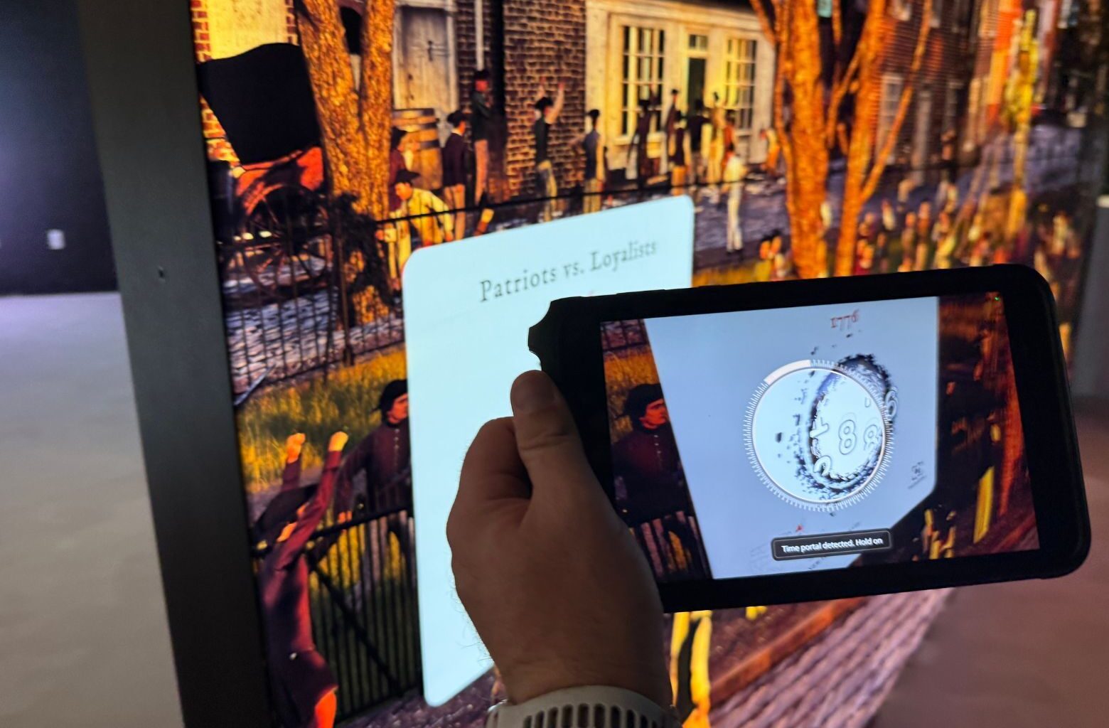 tablet scans to help take visitors into the moment