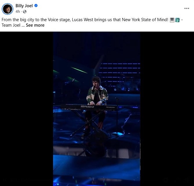 'The Voice' semi-finalist Lucas West from Fairport gets callout from the Piano Man