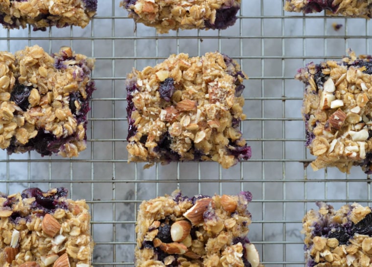 start today blueberry lemon oatmeal bars