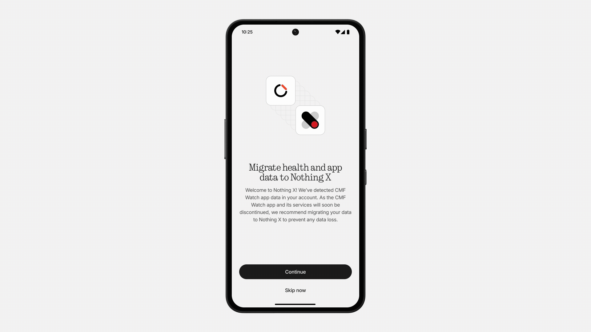 Instructions to migrate CMF data to the Nothing X app
