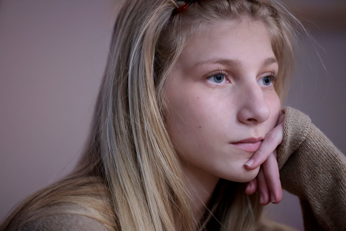 Grace Mancini, 15, and her mother, Megan Mancini (not shown), talked about how a student created a deepfake pornographic image of her, and shared it at school. 