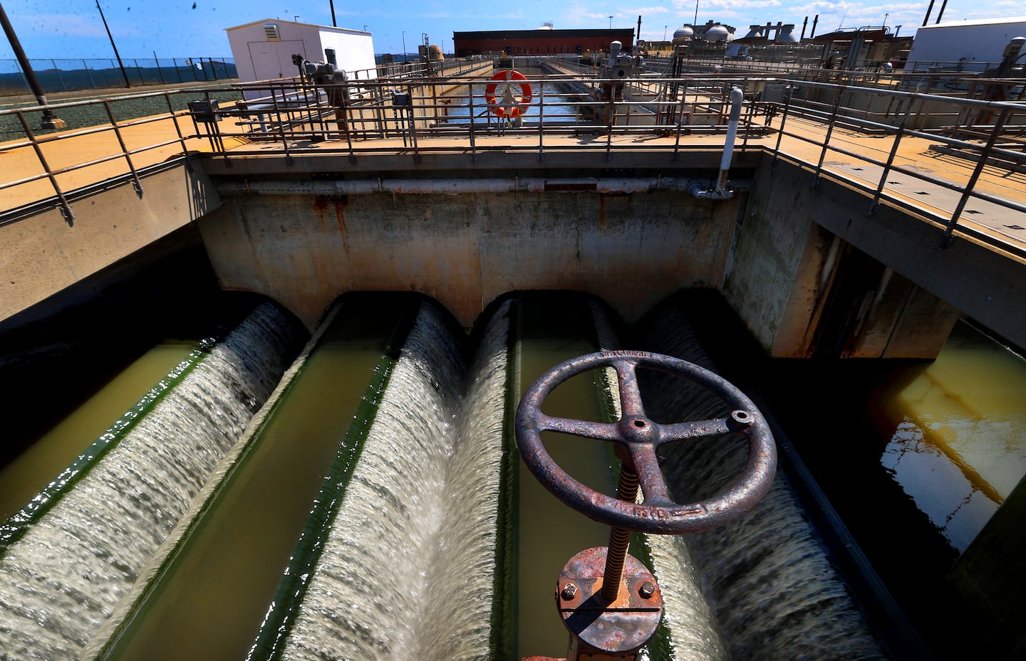 Sewage water that's now pretty clean as it heads to a pipe that will take it more than nine miles out in Massachusetts Bay.
