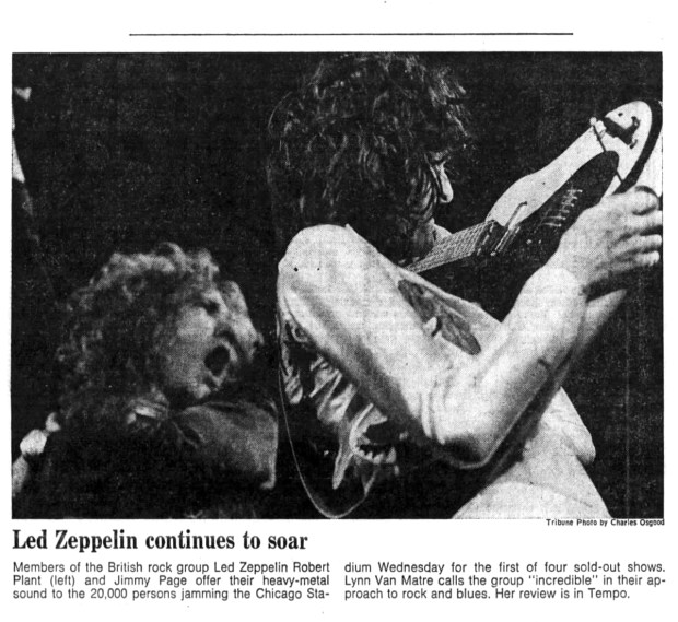 Led Zeppelin played Chicago Stadium on April 6, 1977. (Chicago Tribune)