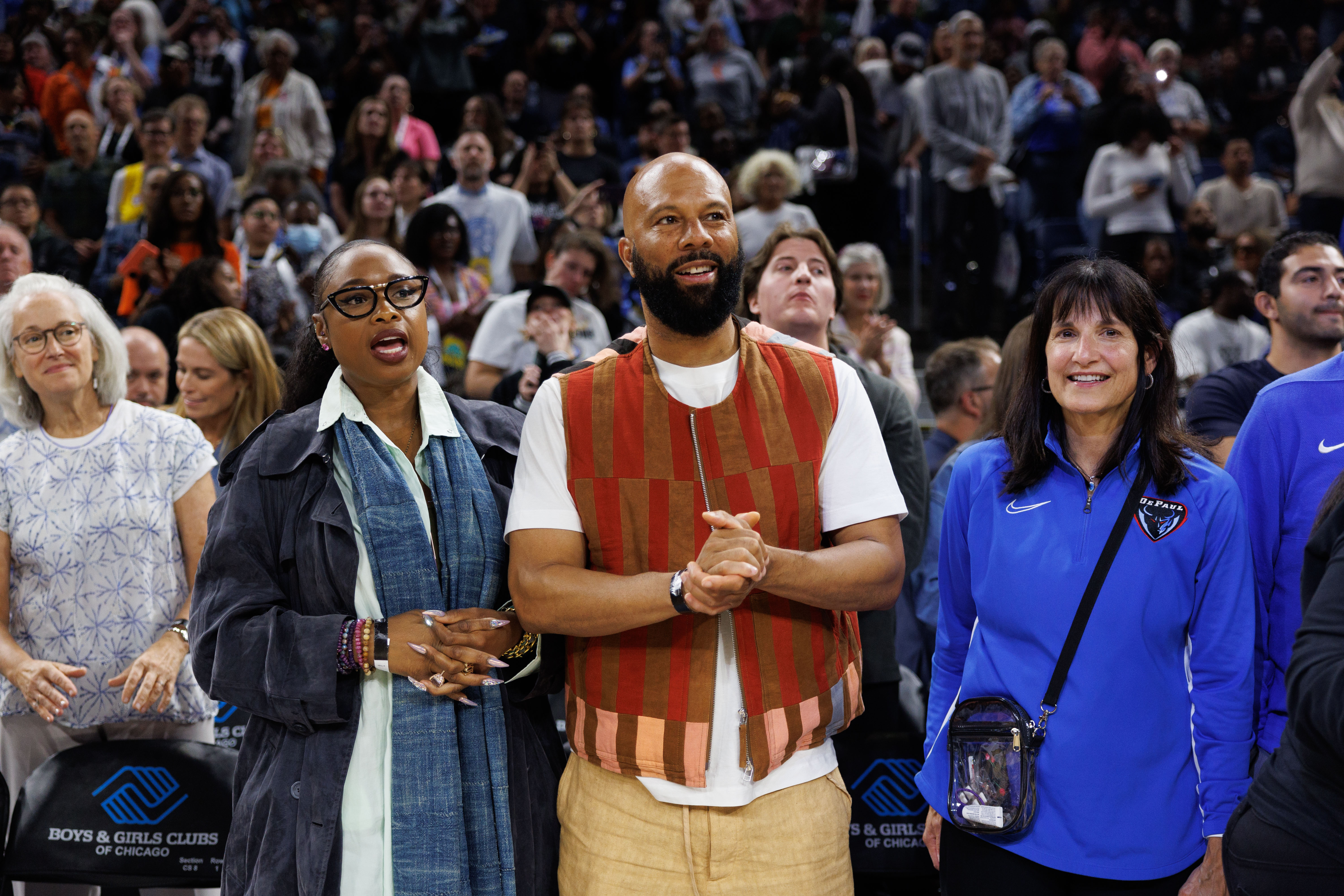 From left, singer and actress Jennifer Hudson and musician and...
