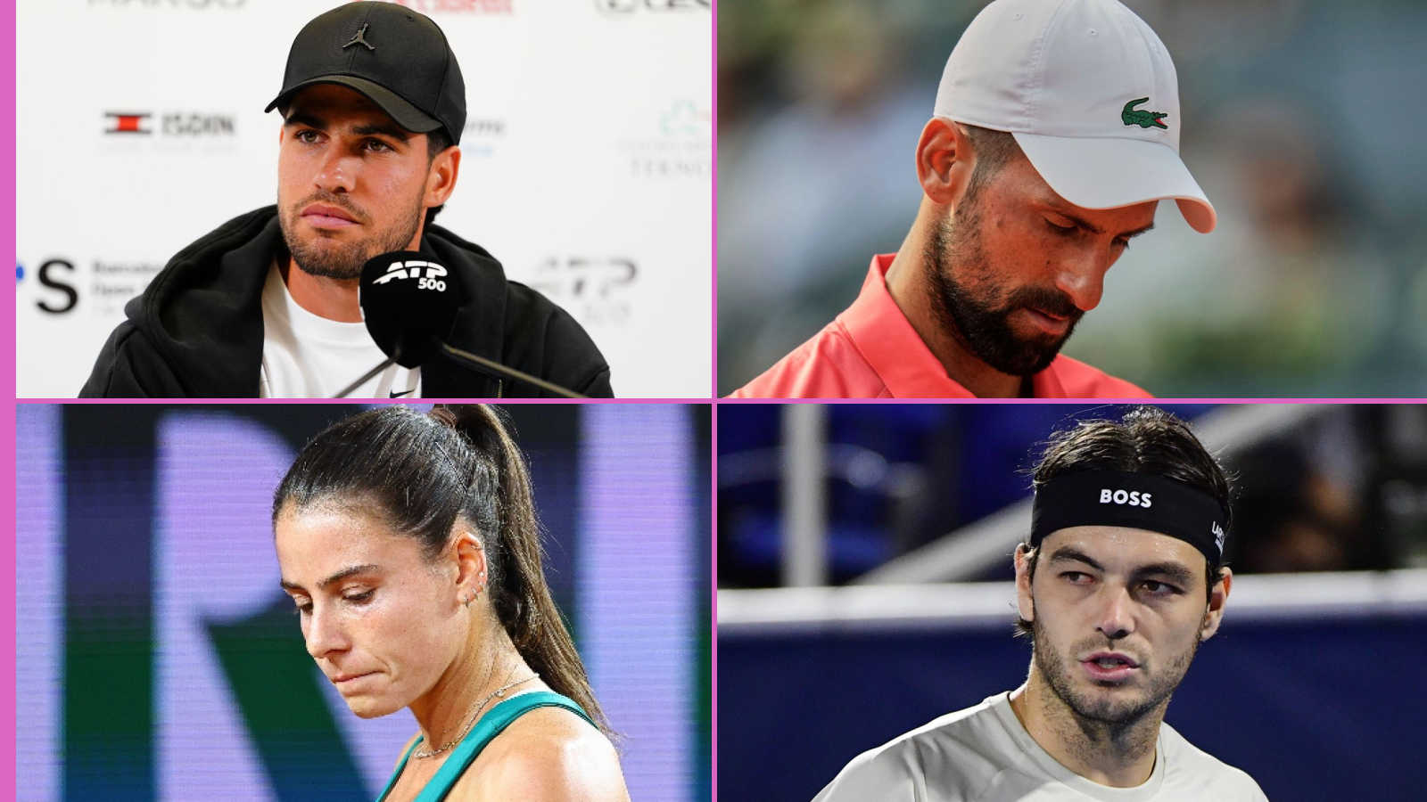 Carlos Alcaraz and Novak Djokovic among 13 stars to pull out