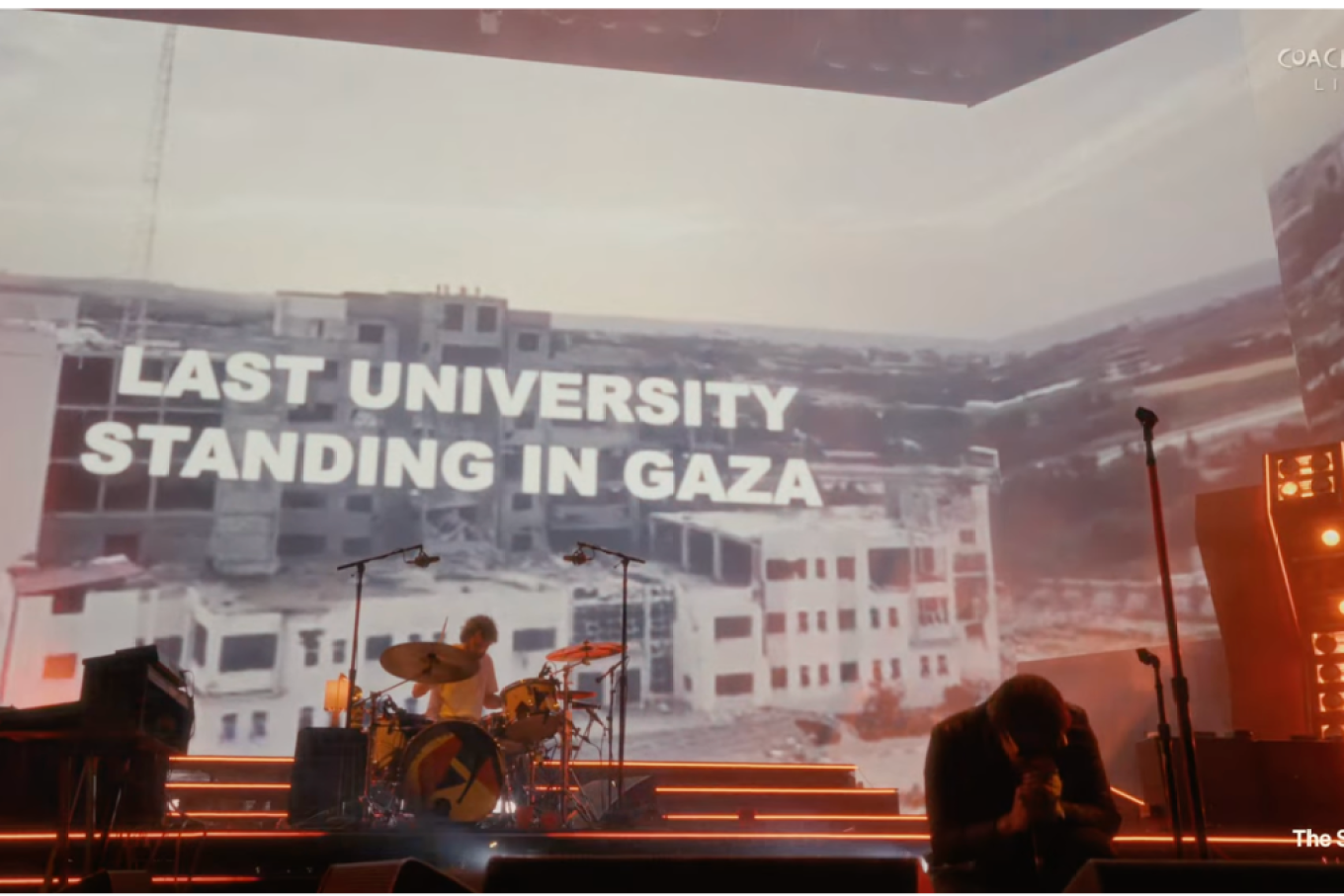 The Strokes played a political video in the background of their weekend two Coachella performance