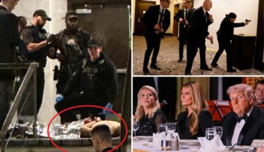 Trump rushed out of White House Correspondents’ Dinner after shots fired, gunman ID'd as Cole Allen