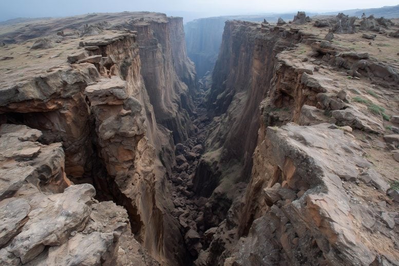 Continental Rift Earth Splitting Apart