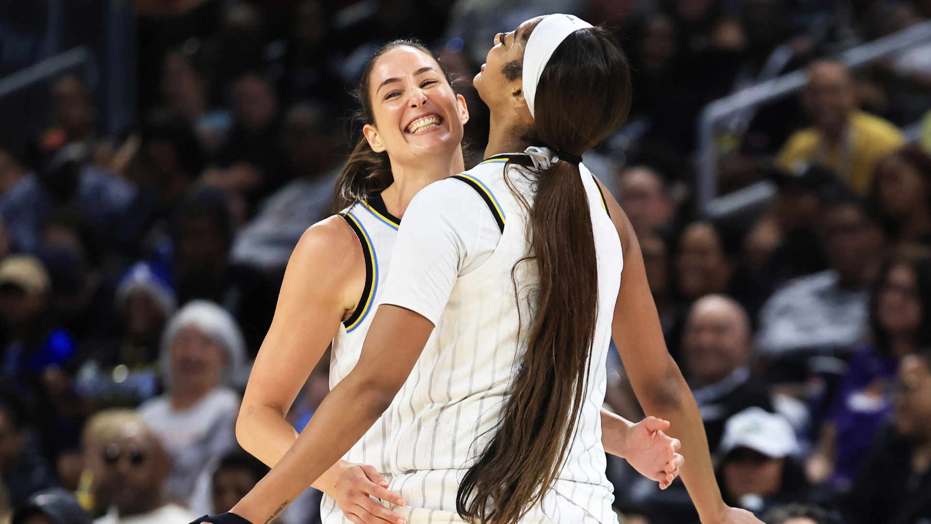 Rebecca Allen and Angel Reese