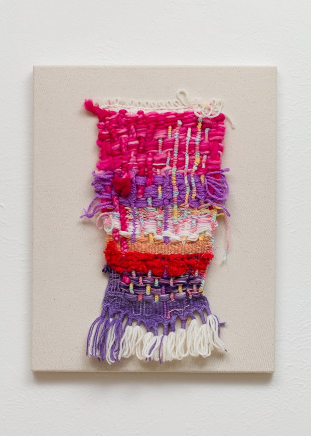 Steven Frost's "Abbotsford Garden (Melbourne, VIC)," a textile work made with acrylic, Australian merino, mushroom-dyed Booroola merino and raw denim, is included in BMoCA's 2026 ARTMIX auction. (Boulder Museum of Contemporary Art/Courtesy photo)