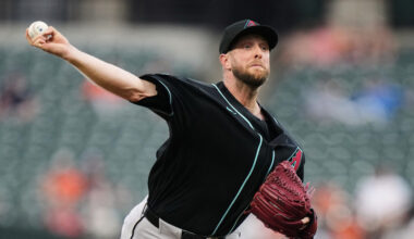 Arizona Diamondbacks starting pitcher Merrill Kelly...