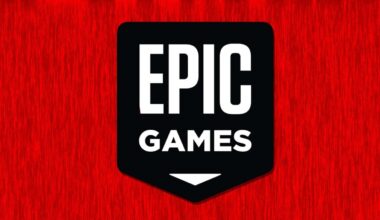 A logo reads Epic Games over a red background.