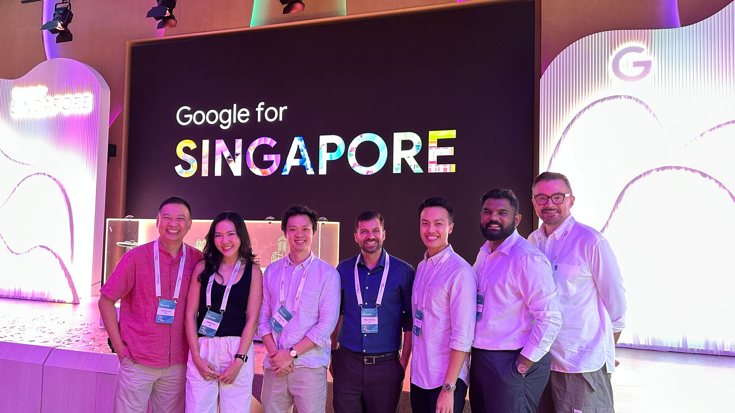 Dr. Jeremy Lim (first from the left), founder and CEO of AMILI at the Google for Singapore event held on February 10.