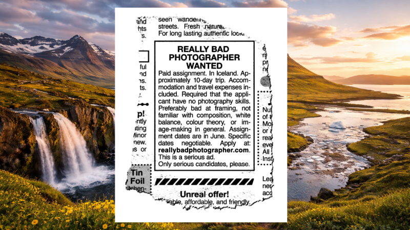 Iceland seeks ‘really bad’ photographer for global campaign