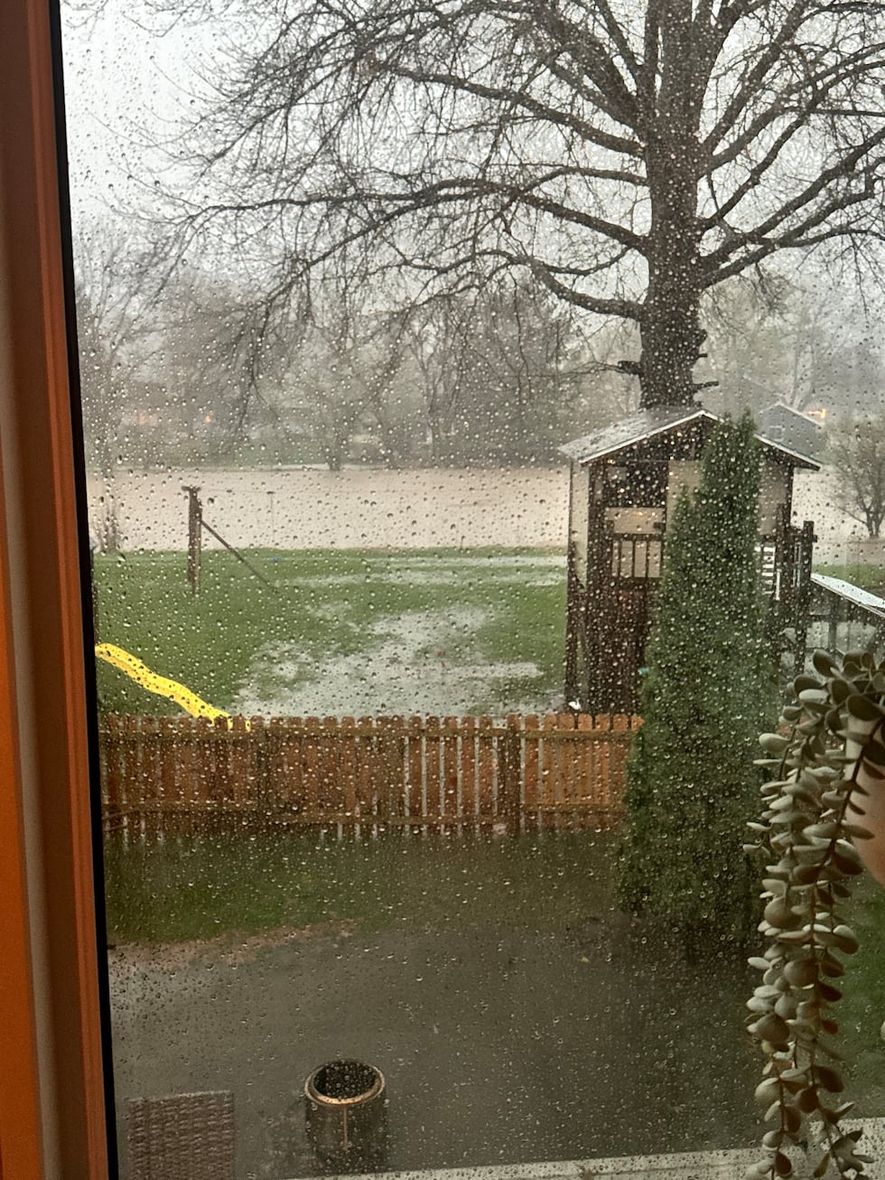 Green belt flooding between Dartmouth and Harvard Dr on westside of Janesville