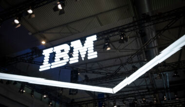BARCELONA, CATALONIA, SPAIN - 2019/02/25: The IBM logo is seen during MWC 2019.