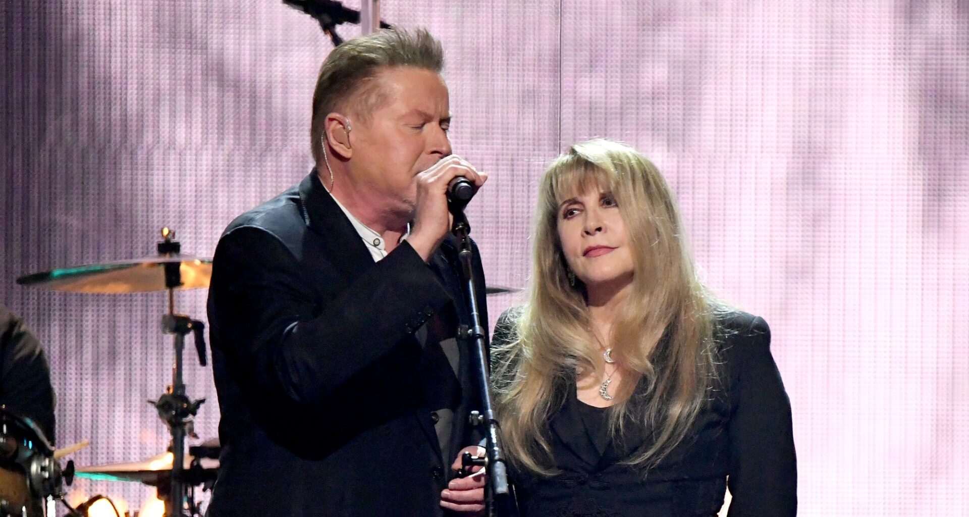 NEW YORK, NEW YORK - MARCH 29: Don Henley and inductee Stevie Nicks perform at the 2019 Rock & Roll Hall Of Fame Induction Ceremony - Show at Barclays Center on March 29, 2019 in New York City. (Photo by Mike Coppola/WireImage)