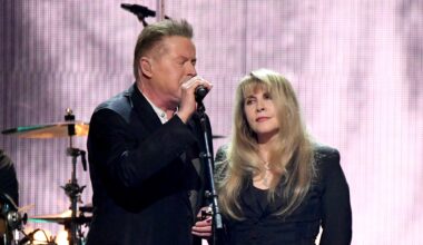 NEW YORK, NEW YORK - MARCH 29: Don Henley and inductee Stevie Nicks perform at the 2019 Rock & Roll Hall Of Fame Induction Ceremony - Show at Barclays Center on March 29, 2019 in New York City. (Photo by Mike Coppola/WireImage)