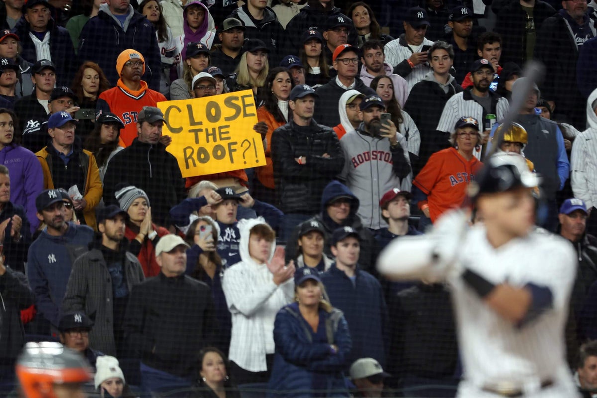 Is the roof open? Not in Houston, where the Astros keep Daikin Park closed, rain or shine