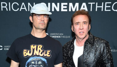 Osgood Perkins and Nicolas Cage
