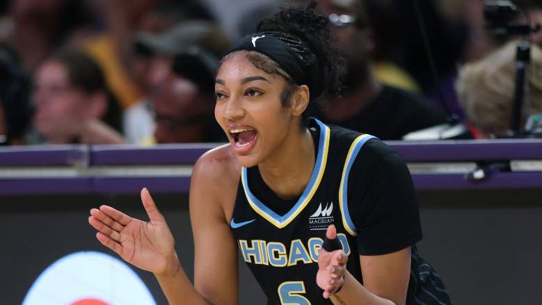 Angel Reese reacts to Julian Reese Wizards historic game