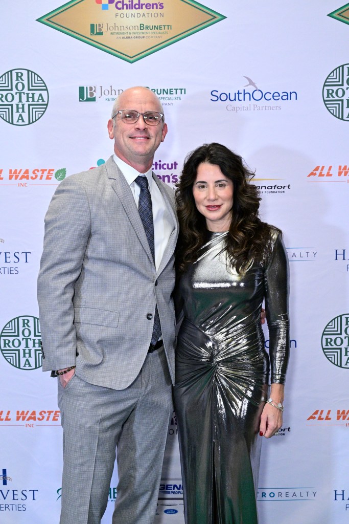 Dan Hurley and Andrea Hurley attend The Johnson Brunetti Connecticut Children's Foundation Gala at Connecticut Convention Center on November 08, 2025 in Hartford, Connecticut.