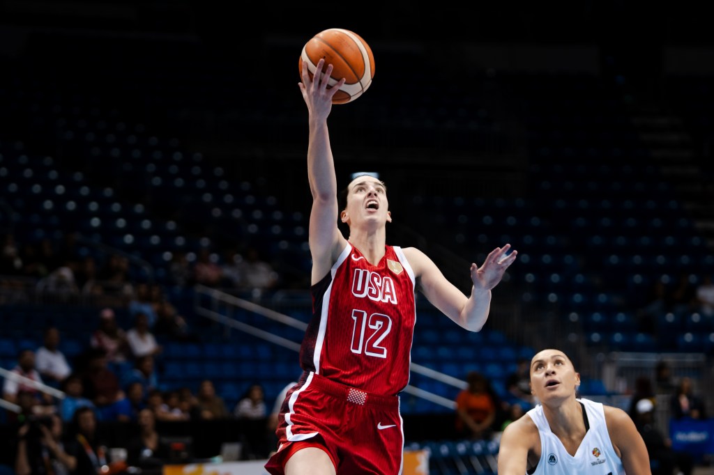 Caitlin Clark played for Team USA during FIBA World Cup qualifiers in March. 