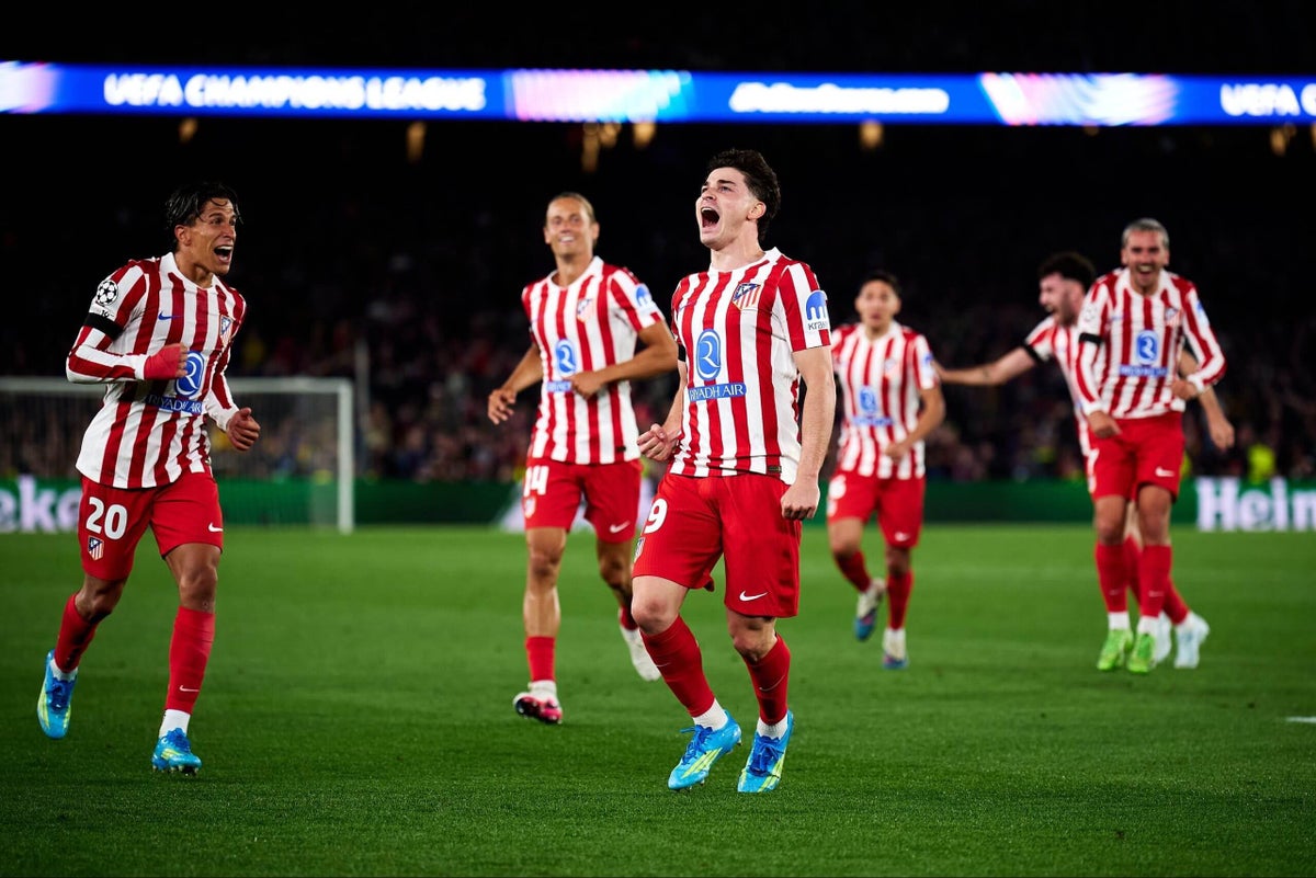 Barcelona 0 Atletico Madrid 2: Cubarsi’s red leads to Alvarez’s stunner, anti-Muslim chants heard pre-game
