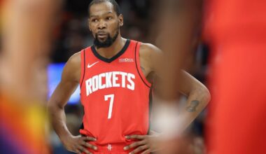Rockets’ Kevin Durant practices, will be game-time decision for Game 2 vs. Lakers