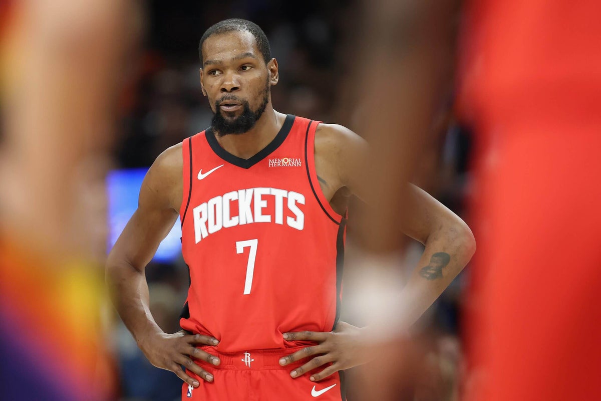 Rockets’ Kevin Durant practices, will be game-time decision for Game 2 vs. Lakers