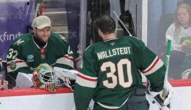 Why was Wild’s Jesper Wallstedt wearing a jersey with his name misspelled?