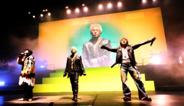 G-Dragon, Taeyang, and Daesung of BigBang peform at the 2026 Coachella Valley Music And Arts Festival on April 12, 2026.