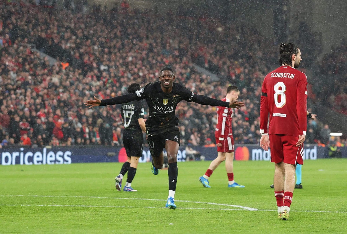Liverpool 0 PSG 2 (Agg: 0-4): Dembele eases holders into semi-finals as Slot’s Isak gamble fails to pay off