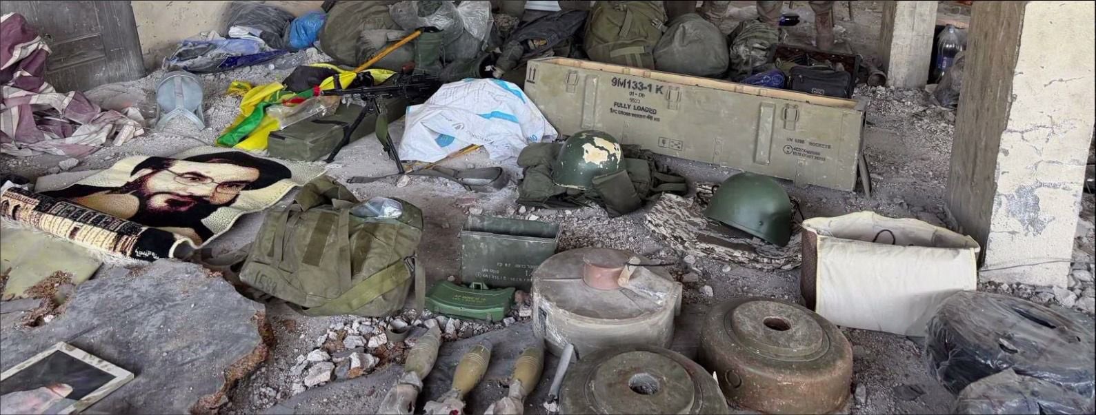 The IDF claimed to have located hundreds of weapons in Hezbollah sites
