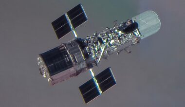 Satellite Captures Rare View of Hubble Space Telescope on its 36th Birthday