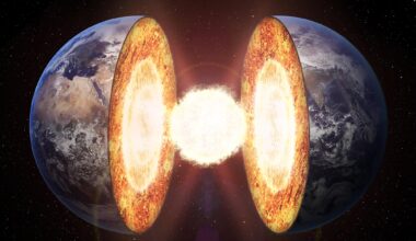Inside Earth Layers Glowing Core