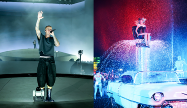 Justin Bieber and Sabrina Carpenter performing at Coachella.