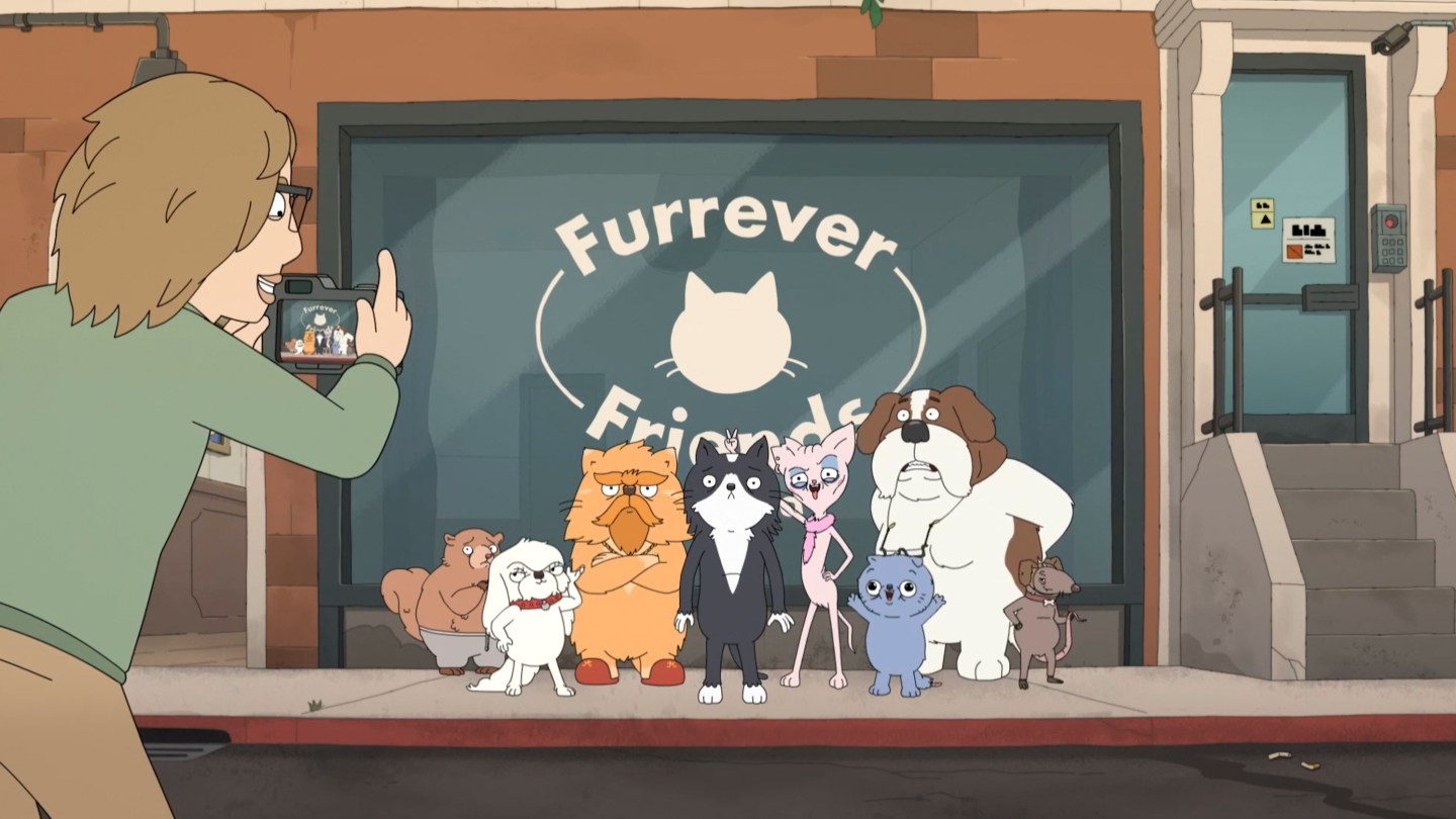 Jason Schwartzman, Aubrey Plaza in Amazon Cat Cartoon