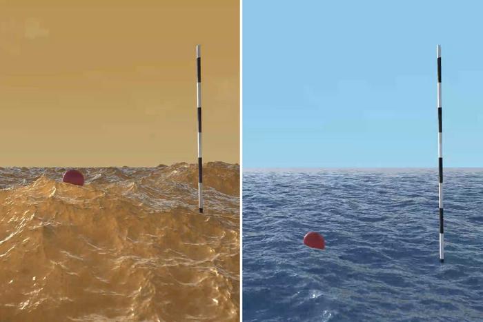 Waves might behave very differently on othr planets. Credit - Courtesy of Taylor Perron, Una Schneck, et al