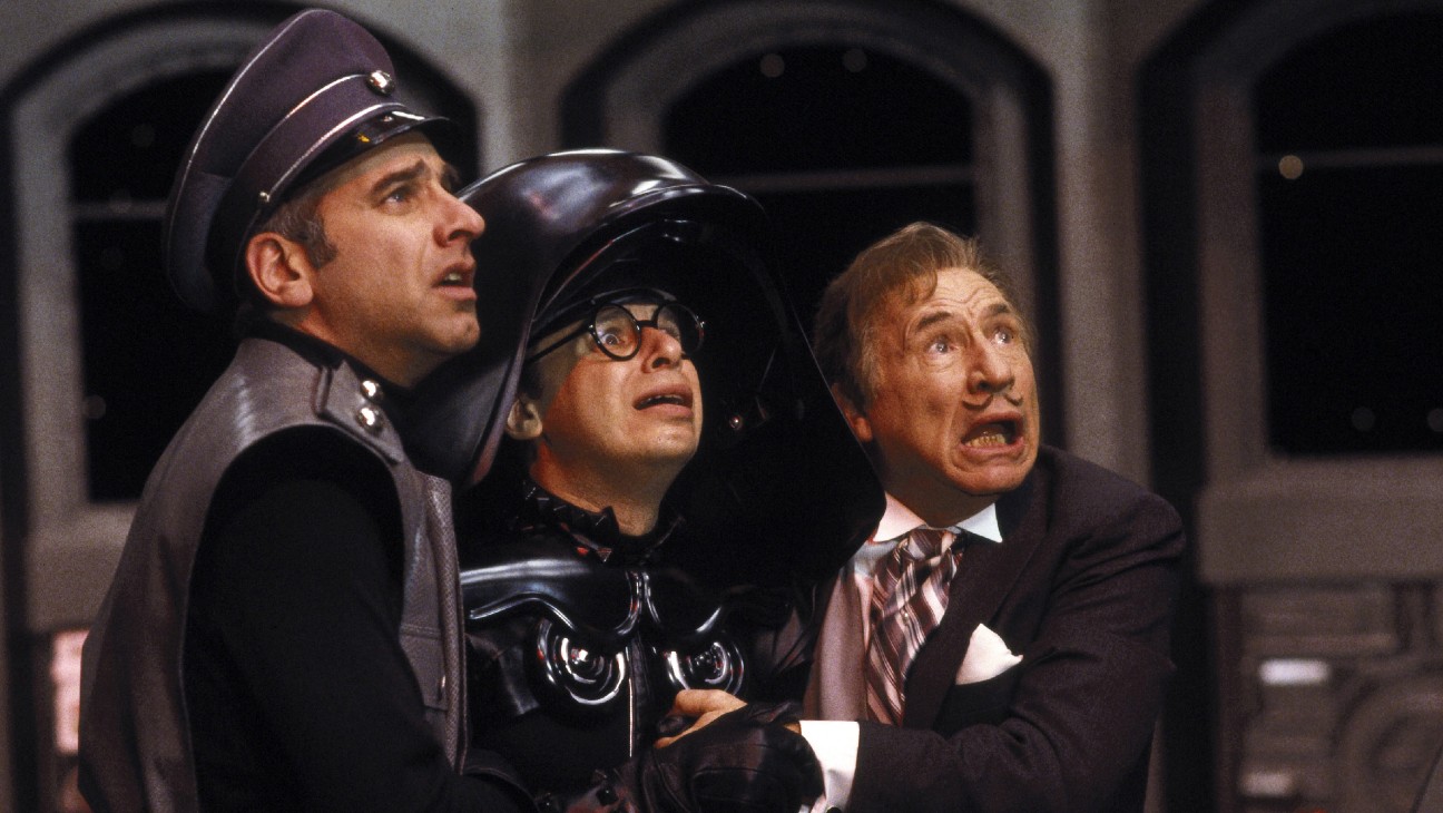 George Wyner, Rick Moranis and Mel Brooks in Spaceballs