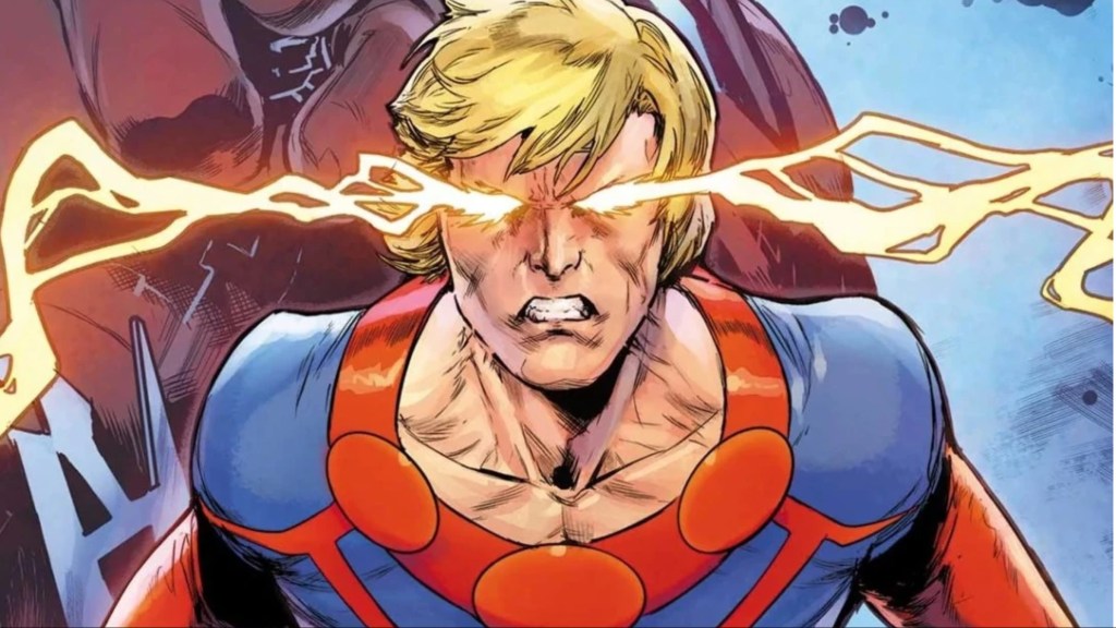 Ikaris with his eyes bleeding energy