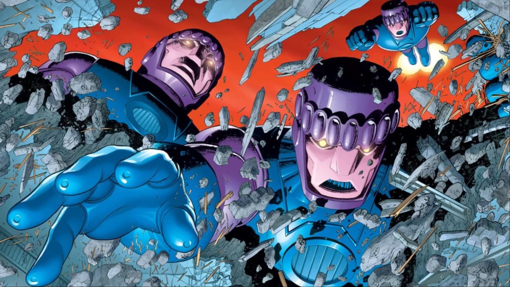 Sentinels breaking through a ceiling