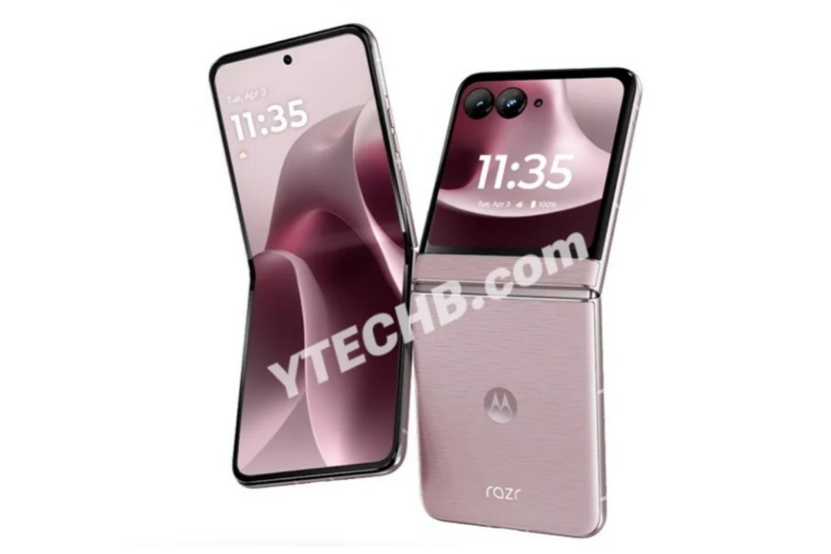Leaked Motorola Razr (2026) image in Pantone Violet Ice