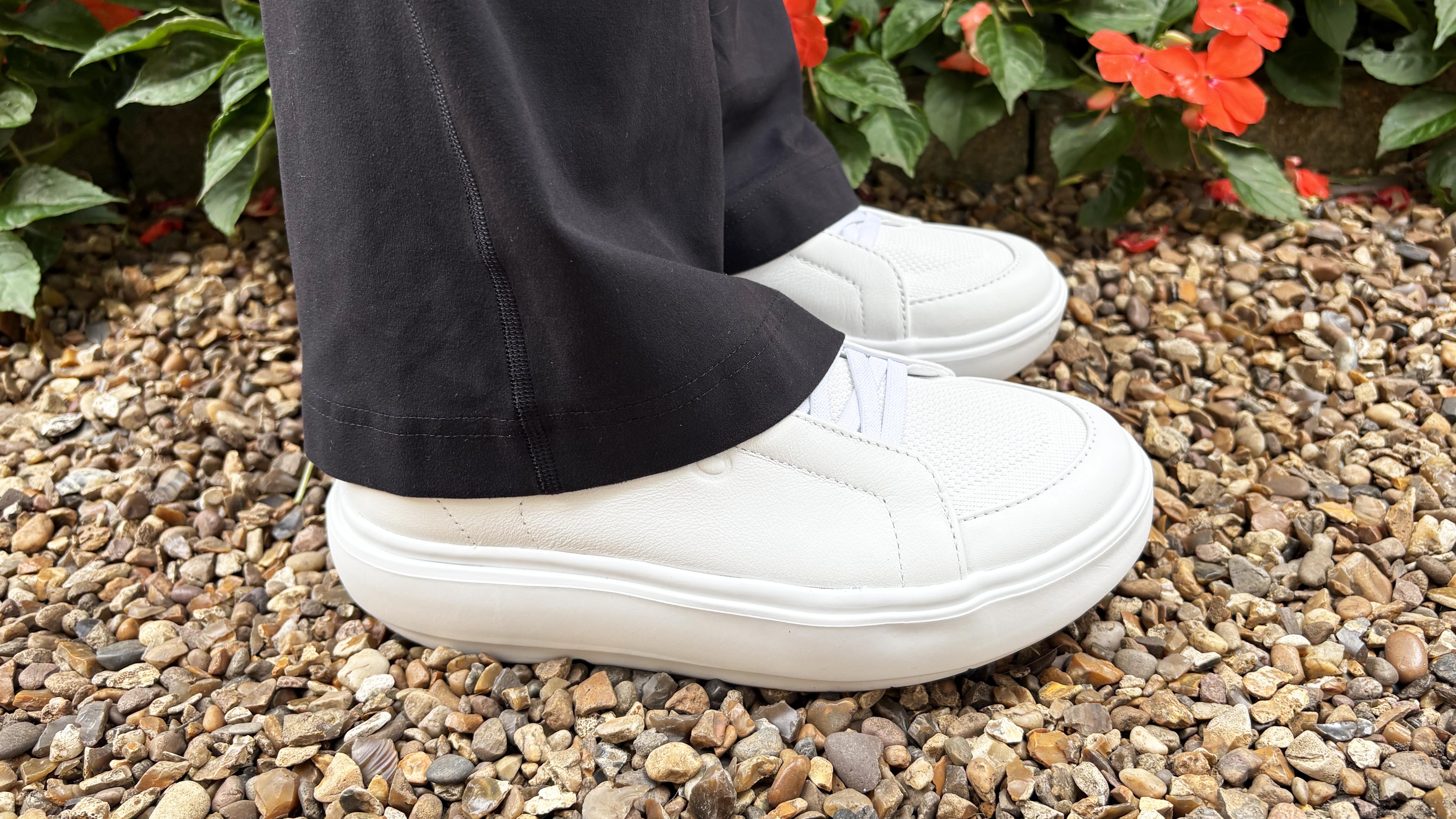 photo of the Oofos OOmg+ Club recovery shoes